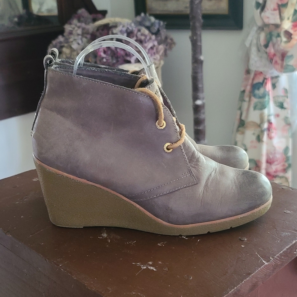Sperry Top siders wedges booties leather - Picture 1 of 9